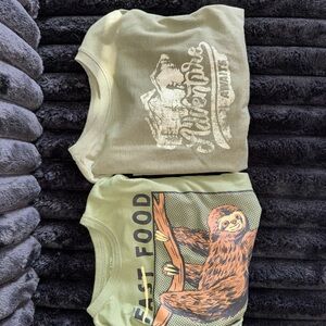 The Children's Place Adventure and Sloth Long Sleeve Tees - Green